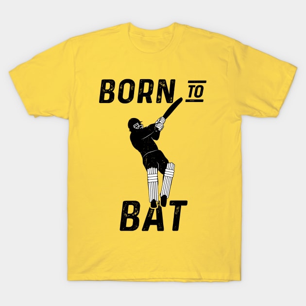 Cricket Player Batsman Born To Bat Cricket Fan T-Shirt by atomguy